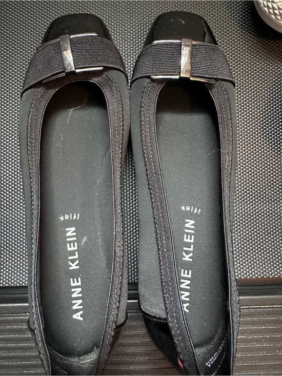 Anne Klein Shoes - Anne Klein Women's Black Elastic Ballet Flats